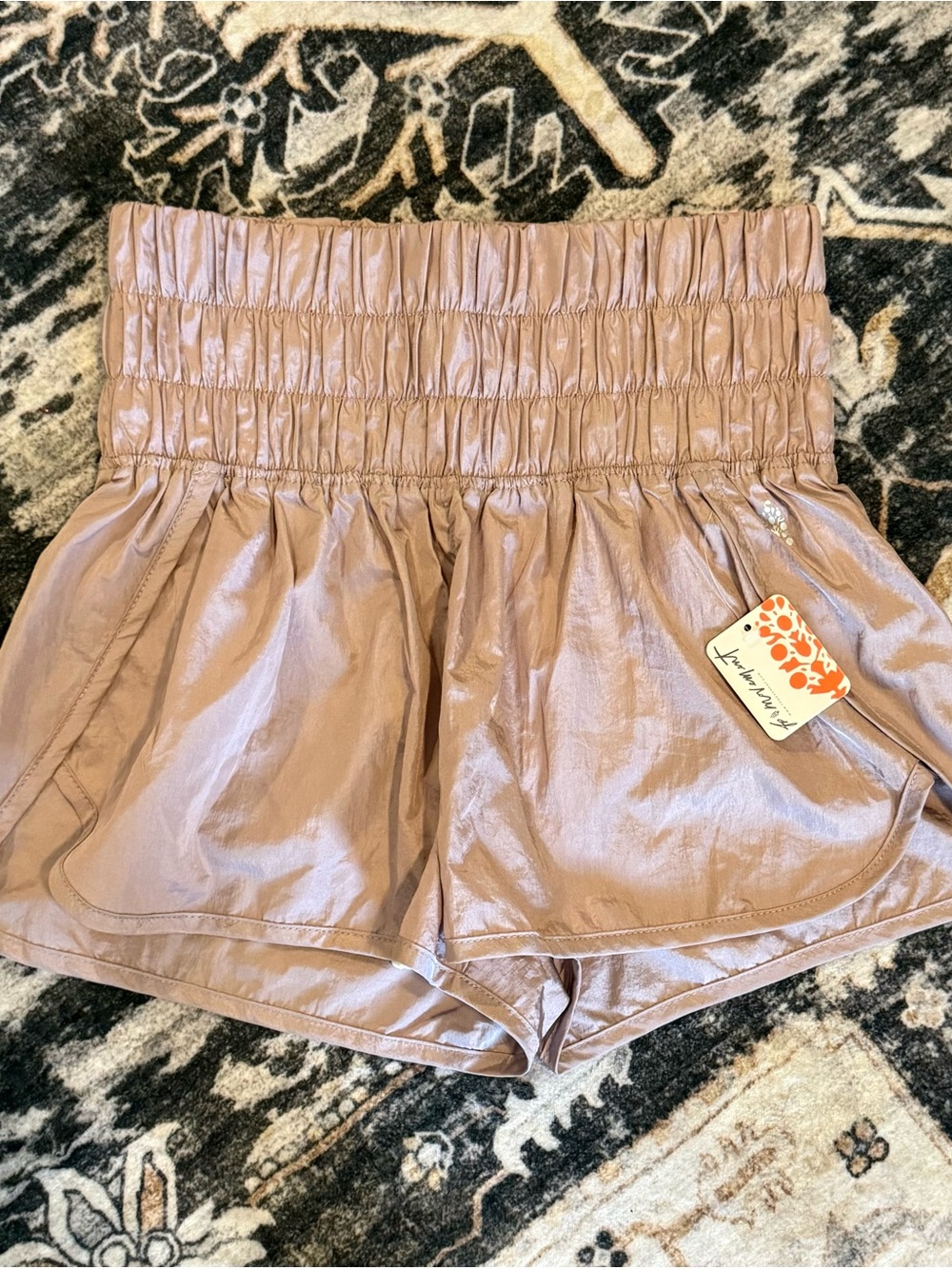 Women’s Free People Movement Mauve High-Waist Smocked Women’s Shorts S